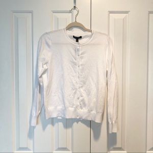 NWT Banana Republic button down white cardigan